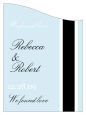 Customized Simple Portrait Curved Rectangle Wine Wedding Label